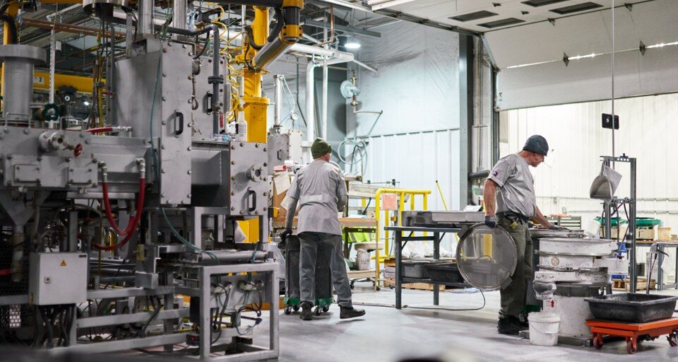 Tungsten Parts Wyoming production floor in Laramie, Wyoming, where tungsten is manufactured domestically